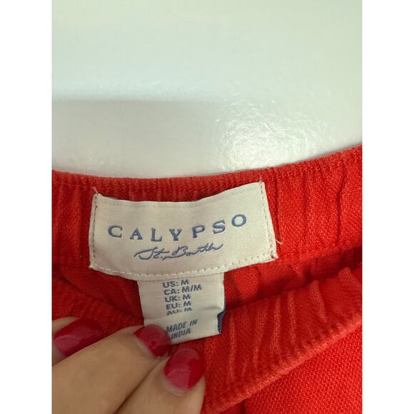 NWT Calypso St. Barth Vintagelook Linen Blend Ruffle Maxi, M - Picture 5 of 6